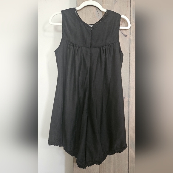 JEN'S PIRATE BOOTY for Free People Black Crochet Lace Romper Playsuit.Size Small - Picture 10 of 16